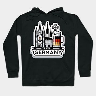 Germany Travel Landmarks Sticker Hoodie